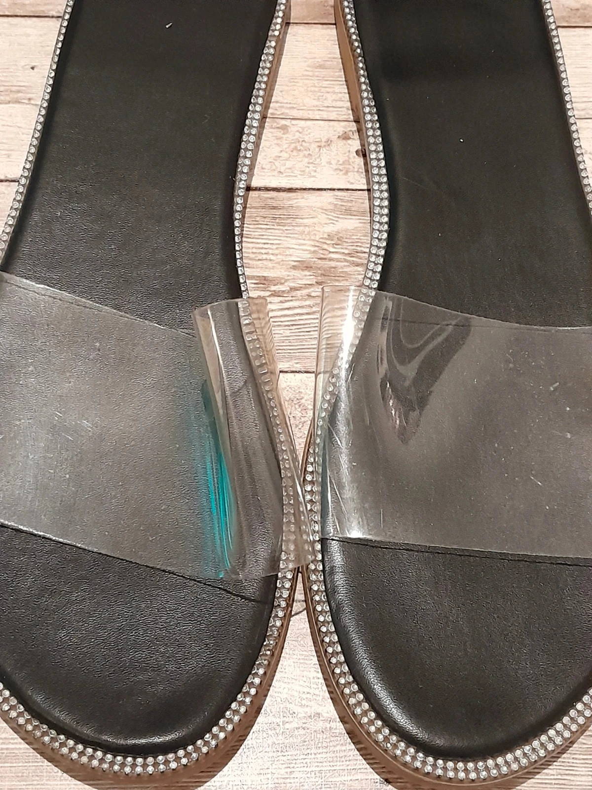 Chinelos com tira de pvc transparente Tamanho 42 – photo 3